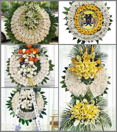 湖北黄冈市黄梅县独山镇骑龙村花圈速递